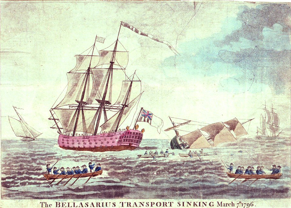 The Bellasarius Transport Sinking March 7th 1796 RMG PU6370