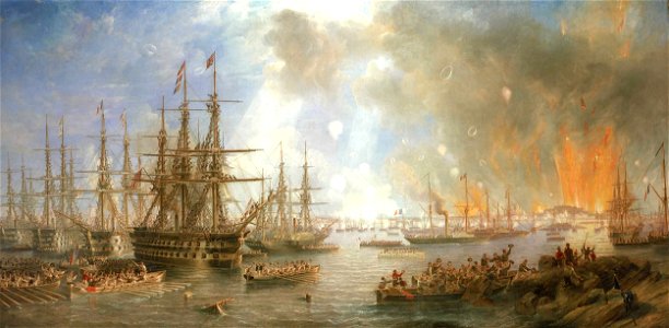 The Bombardment of Sveaborg, 9 August 1855 by John Wilson Carmichael