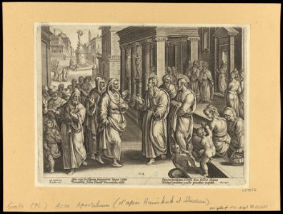 The Blinding of Elymas 1582 print by Stradanus, S.I 55776, Prints Department, Royal Library of Belgium