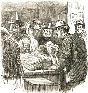 The brutes searched Mrs. Caudle's basket at the Custom House