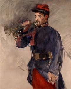 The Bugler - Edouard Manet (1882). Free illustration for personal and commercial use.