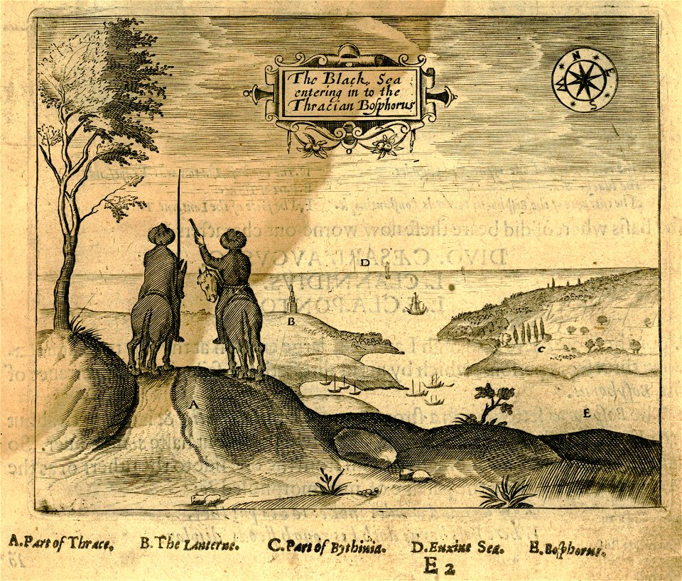 The Black Sea entering in to the Thracian Bosphorus - Sandys George - 1615