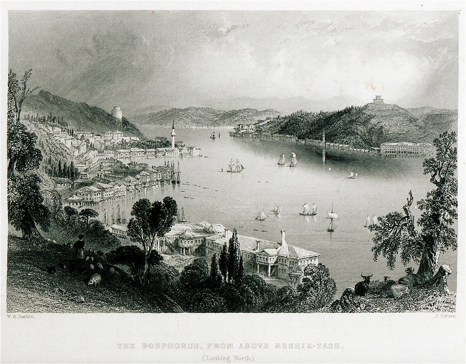 The Bosphorus, from above Beshik-tash (Looking North) - Pardoe Julia - 1838