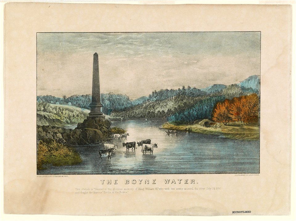 The Boyner water- This Obelisk is Sacred to the glorious memory of King William III who with his army crossed the river July 1st 1690 and fought the famous Battle of the Boyne LCCN90712362