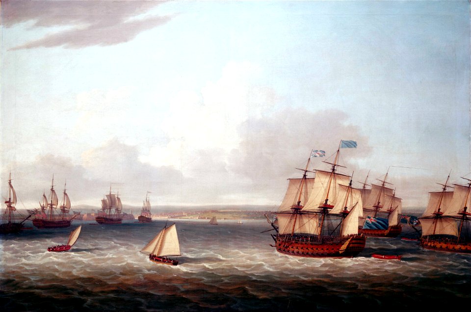 The British Fleet Entering Havana, 21 August 1762 RMG BHC0415
