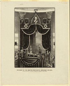 The body of the martyr President, Abraham Lincoln. Lying in state at the City Hall, N.Y. April, 24th & 25th 1865 LCCN90711967. Free illustration for personal and commercial use.