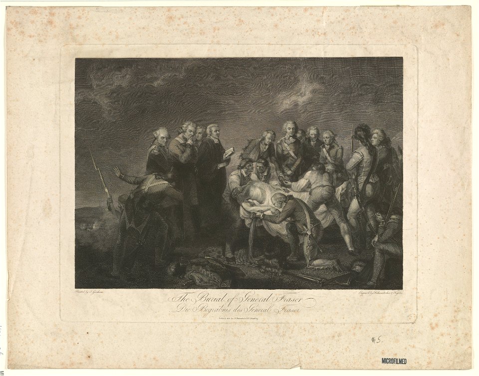 The burial of General Fraser. Die Begräbnis des General Fraser LCCN2003679949