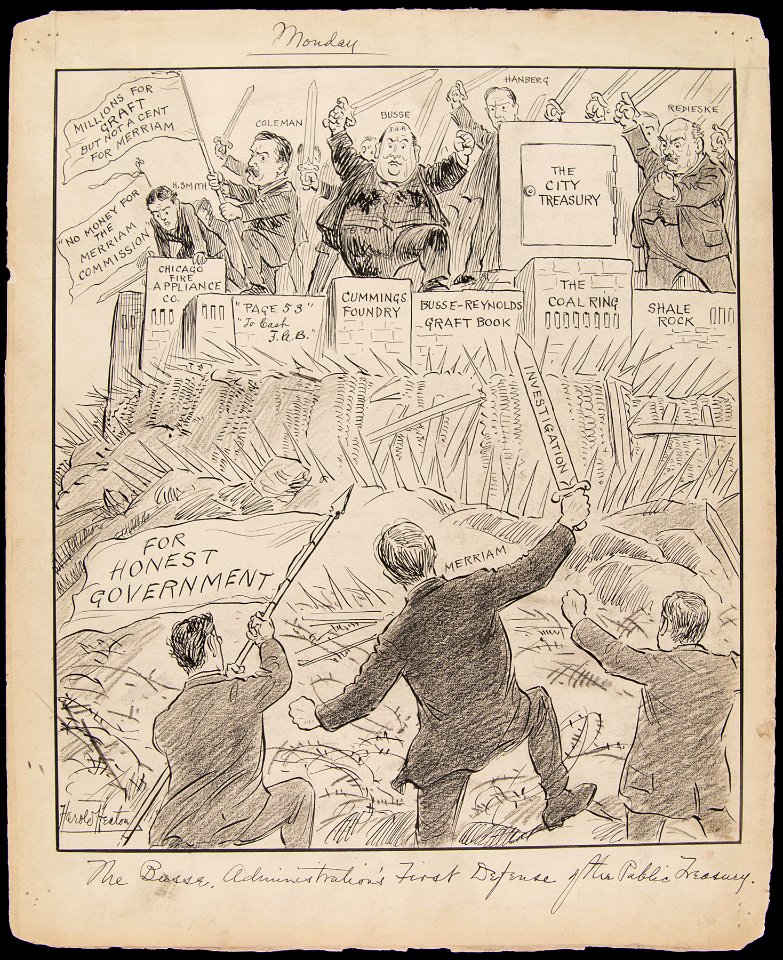 The Busse Administration's First Defense of the Public Treasury (Mayor Busse et al. on the... (NBY 5586)