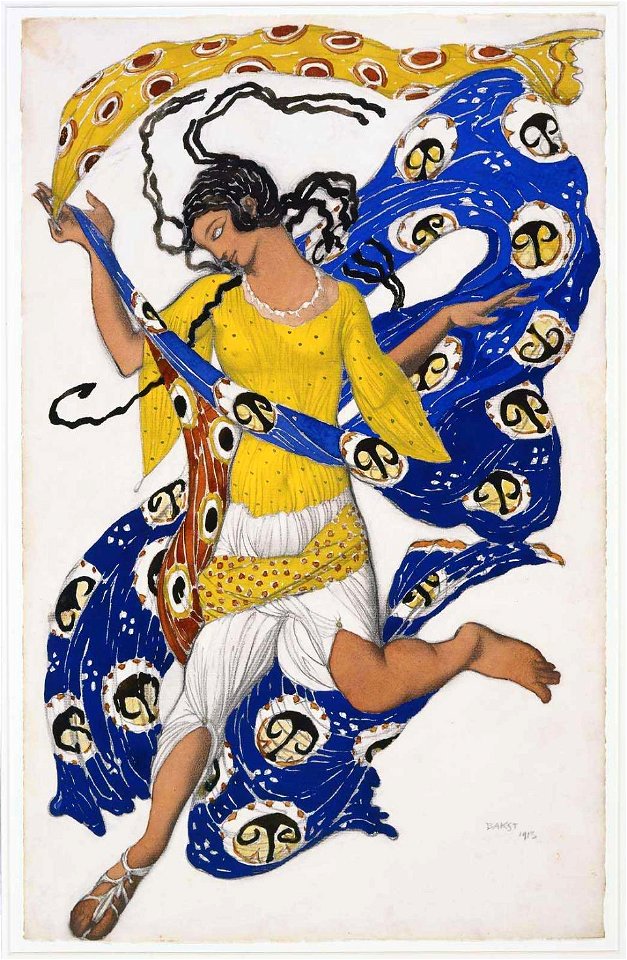 The Butterfly costume design for Anna Pavlova by L.Bakst (1913)