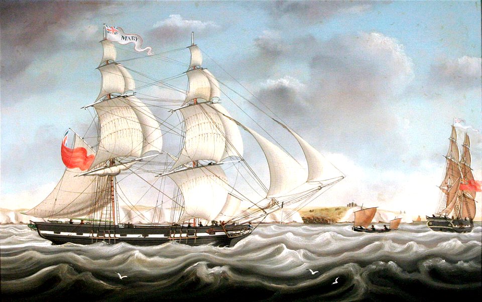 The Brig Mary Off Dover, by Miles Walters