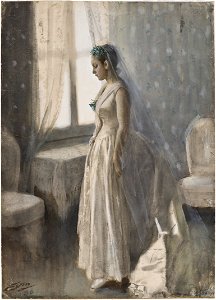 The Bride (Anders Zorn) - Nationalmuseum - 25875. Free illustration for personal and commercial use.