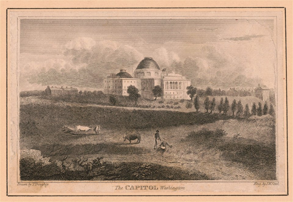 The capitol Washington - drawn by T. Doughty ; eng. by J.W. Steel. LCCN2017646655