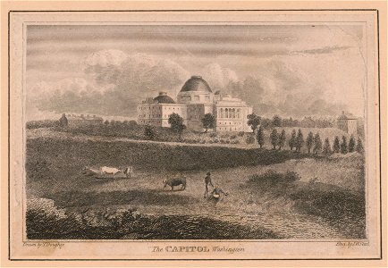 The capitol Washington - drawn by T. Doughty ; eng. by J.W. Steel. LCCN2017646655