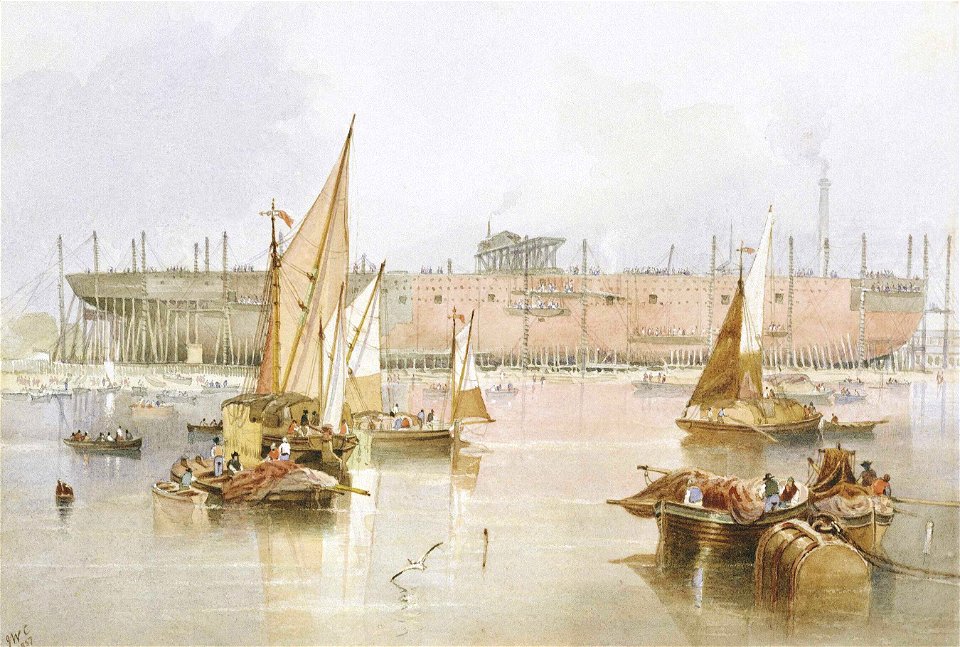 The building of the 'Great Eastern', 1857 RMG PW6224