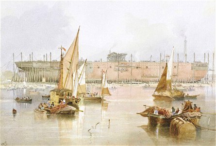 The building of the 'Great Eastern', 1857 RMG PW6224