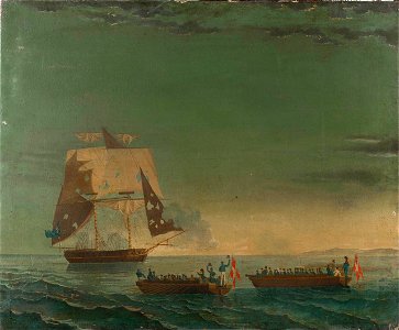 The capture of HMS 'Tickler', 4 June 1808 RMG BHC0584