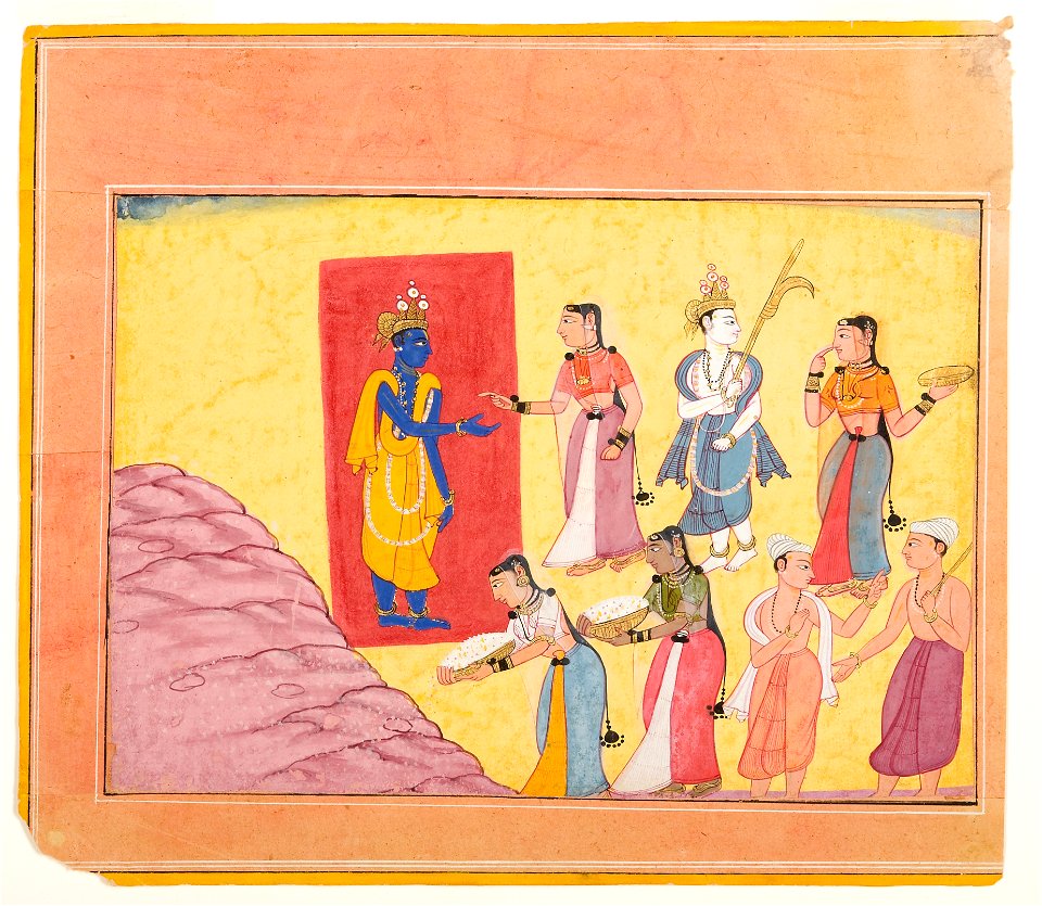 The Brahmin's wives feed Krishna (6124512327)