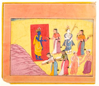 The Brahmin's wives feed Krishna (6124512327)