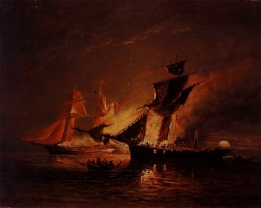 The capture of the slaver 'Bolodora' (Voladora), 6 June 1829 RMG BHC0624