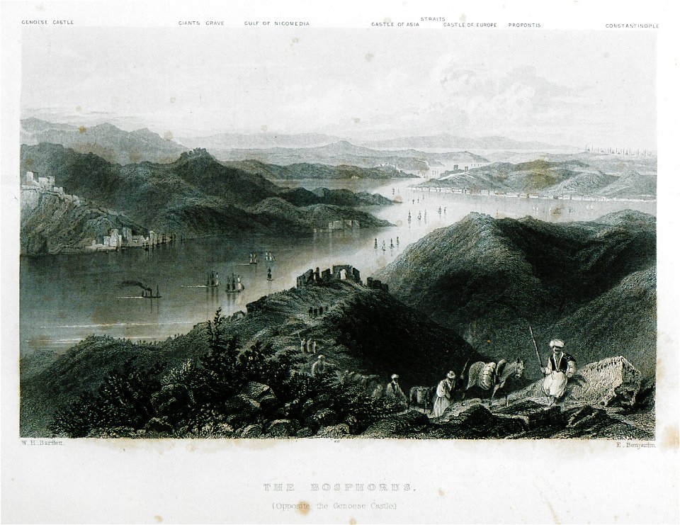 The Bosphorus (Opposite the Genoese Castle) - Pardoe Julia - 1839