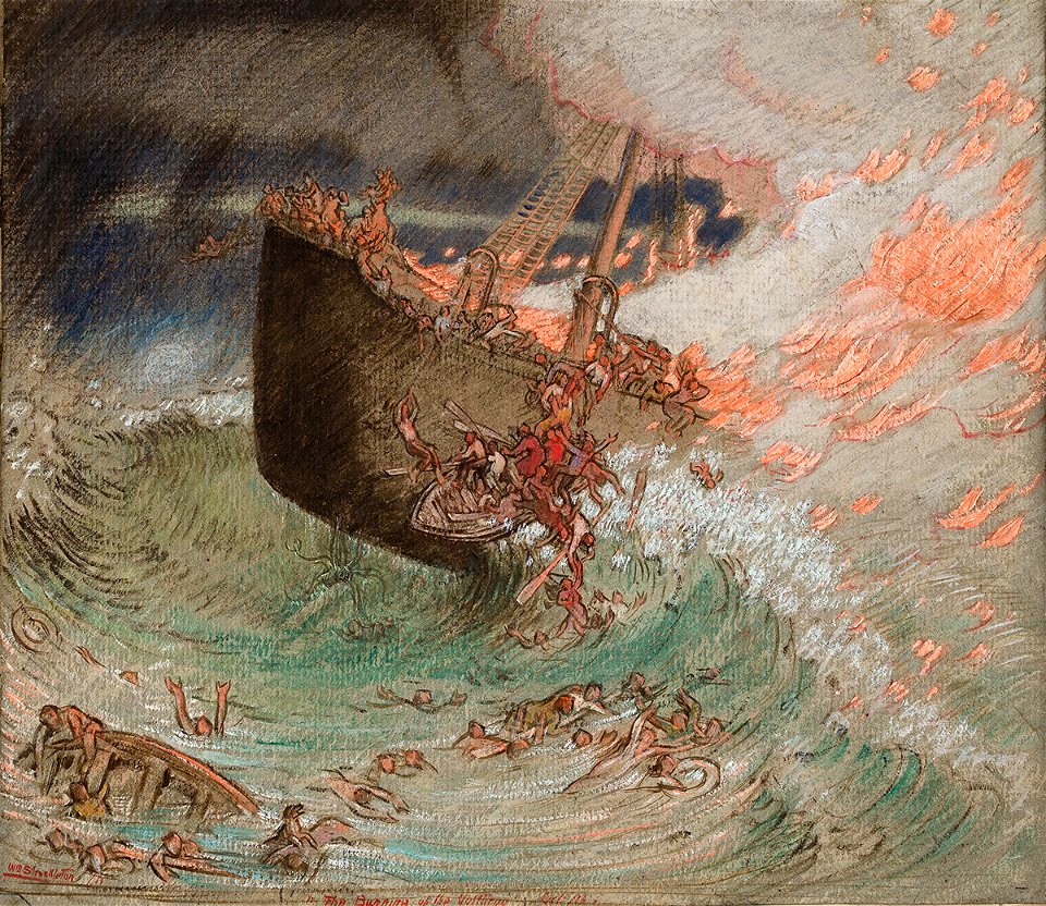 The Burning of the S.S.Volturno - William Shackleton