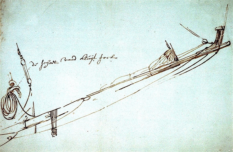 The bowsprit of a small ship RMG PW6705