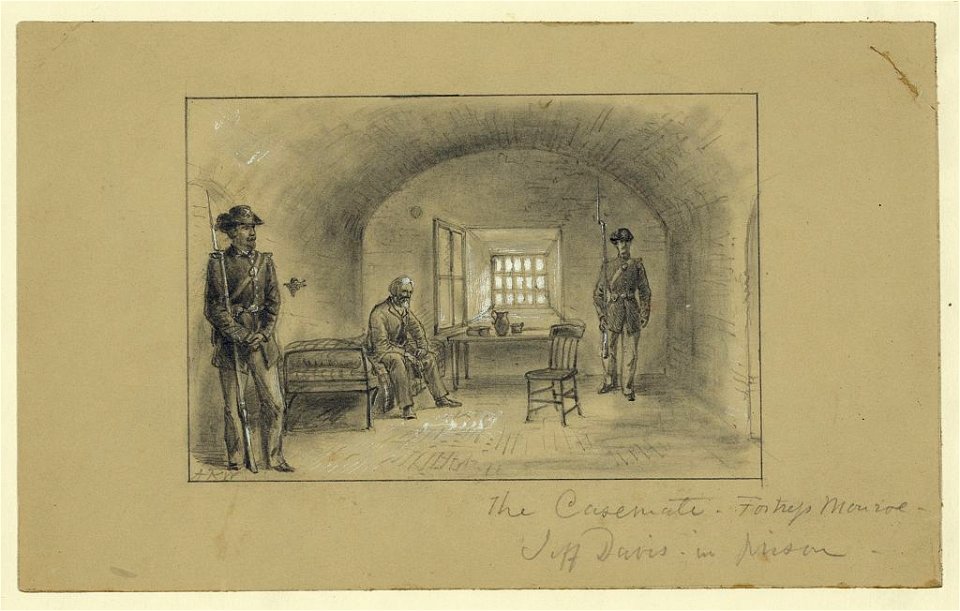 The casemate, Fortress Monroe, Jeff Davis in prison LCCN2004660790