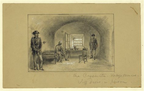 The casemate, Fortress Monroe, Jeff Davis in prison LCCN2004660790