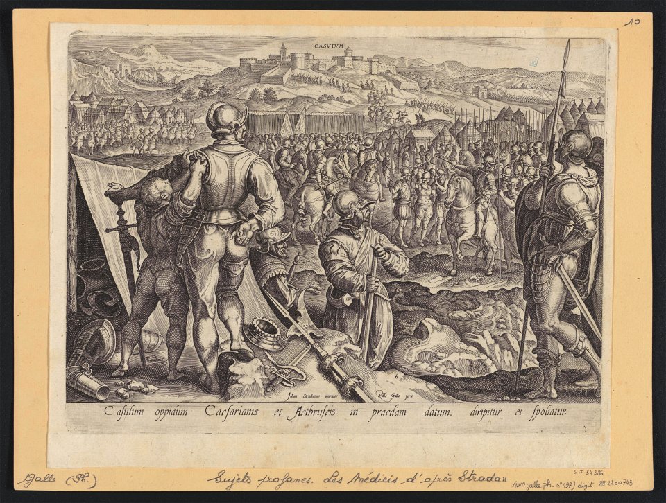 The Capture of Casulum ca.1582 print by Stradanus, S.I 54386, Prints Department, Royal Library of Belgium