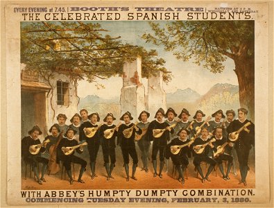 The celebrated Spanish Students with Abbey's Humpty Dumpty Combination LCCN2014636017. Free illustration for personal and commercial use.