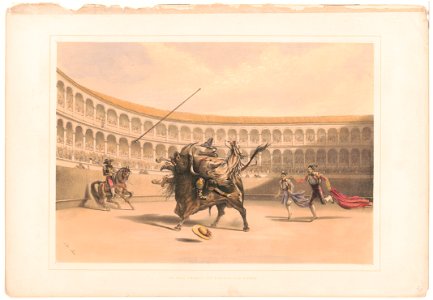 The bull tossing the picador and horse LCCN2003674546