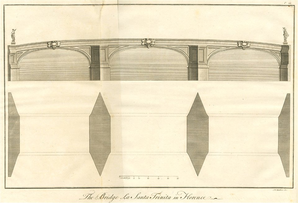 The Bridge la Santa Trinita in Florence - Drummond Alexander - 1754