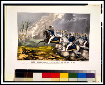 The brilliant charge of Capt. May-At the Battle of Resaca de la Palma (Palm Ravine) 9th of May 1846 (...) LCCN98513690