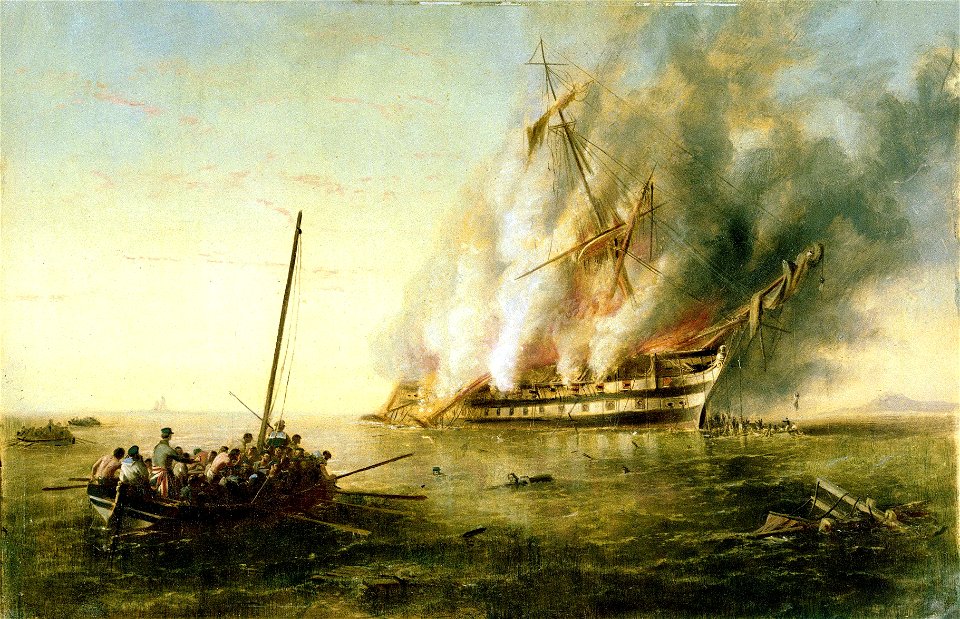 The Bombay on fire 1861 RMG PU6226