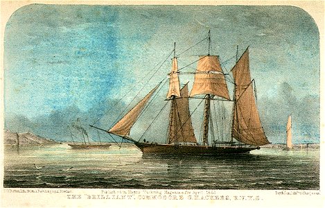 The Brilliant Commodore G H Ackers, R.V.Y.S. Published in Hunt's Yachting Magazine for April, 1853. finished last in the 1st American Cup Race RMG PU6525