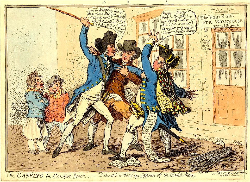 The Caneing in Conduit Street. (BM J,3.18)