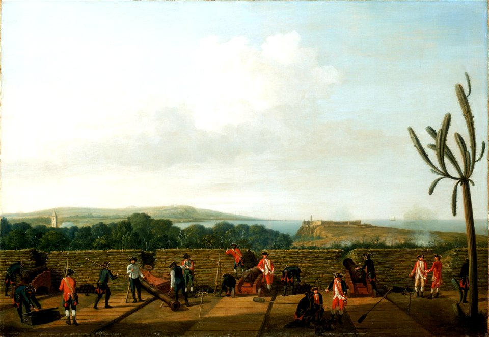 The Capture of Havana, 1762- The English Battery before Morro Castle RMG BHC0410
