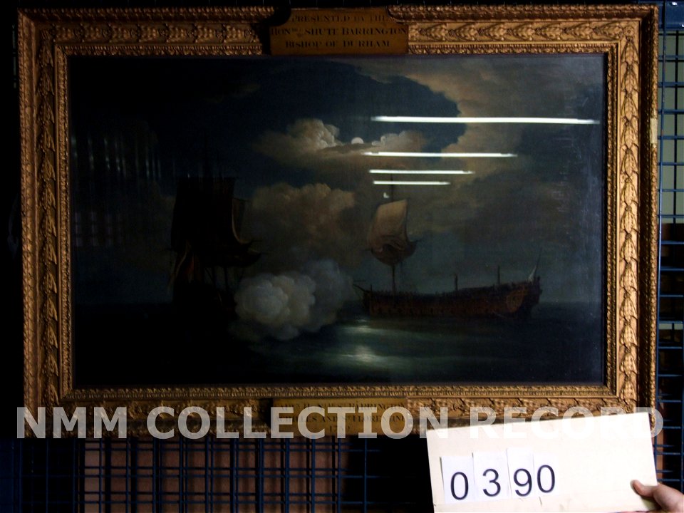 The Capture of the Comte de St Florentine by HMS Achilles, 4 April 1759 RMG RP6214