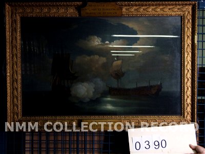 The Capture of the Comte de St Florentine by HMS Achilles, 4 April 1759 RMG RP6214