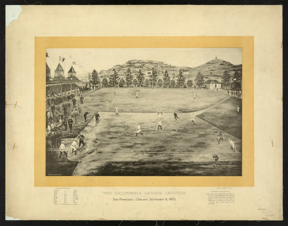 The California league grounds, San Francisco vs. Oakland, September 9, 1890 - arto-type, Britton & Rey, S.F. LCCN2008677256