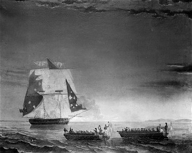 The capture of HMS 'Tickler', 4 June 1808 RMG BHC0584. Free illustration for personal and commercial use.