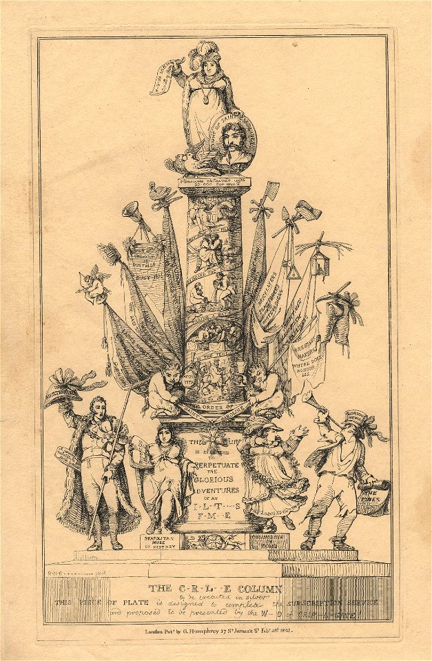 The C-R-L--E Column (Sir Matthew Wood, 1st Bt; Caroline Amelia Elizabeth of Brunswick; Bartolomeo Pergami) by George Humphrey
