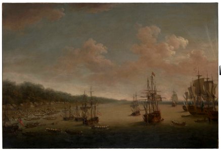The Capture of Havana, 1762- the Landing, 7th June RMG BHC0409