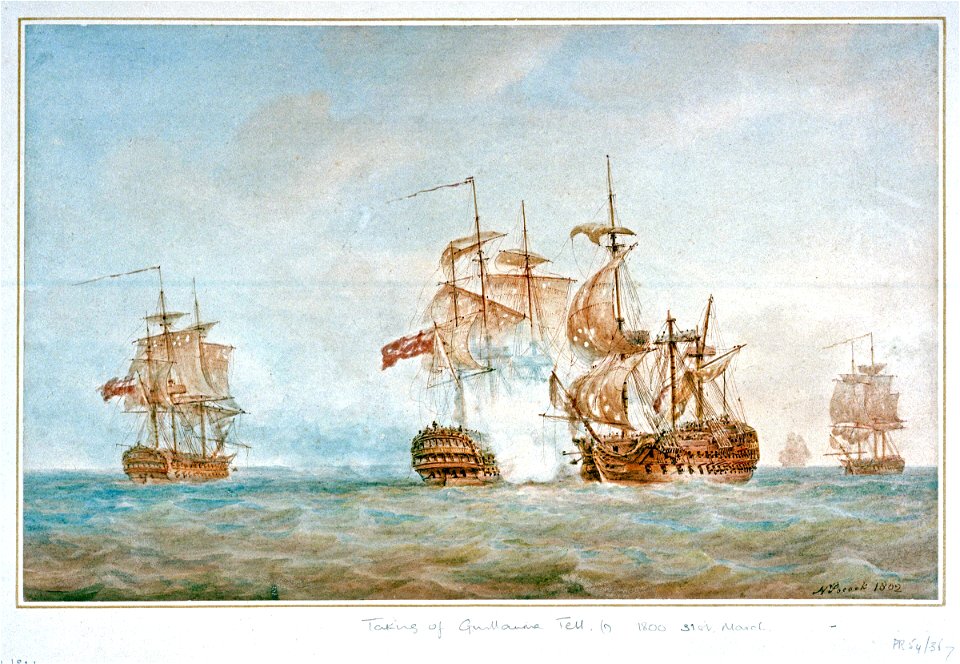 The capture of the 'Guillaume Tell', 31 March 1800 RMG PW5878