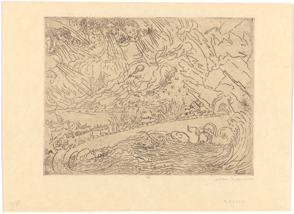 The Cataclysms, print by James Ensor, 1888, Prints Department, Royal Library of Belgium, S. II 53367