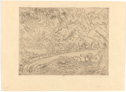 The Cataclysms, print by James Ensor, 1888, Prints Department, Royal Library of Belgium, S. II 53367