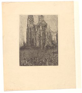 The Cathedral, print by James Ensor, 1886, Prints Department, Royal Library of Belgium, S. I 68098