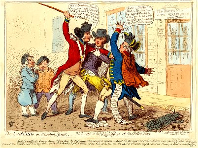 The Caneing in Conduit Street. (BM 1851,0901.822)