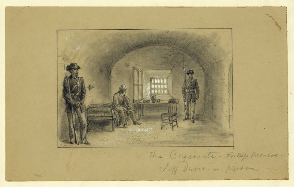 The casemate, Fortress Monroe, Jeff Davis in prison LCCN2004660790