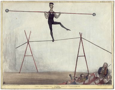The Celebrated Vaux Hall Performer on the Tight Rope (Henry Brougham, 1st Baron Brougham and Vaux) by John Doyle